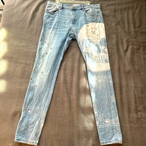 Lifted anchor Skull Print Jeans